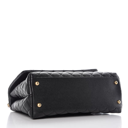 Chanel Caviar Quilted Small Coco Handle Flap Black 4 of 8