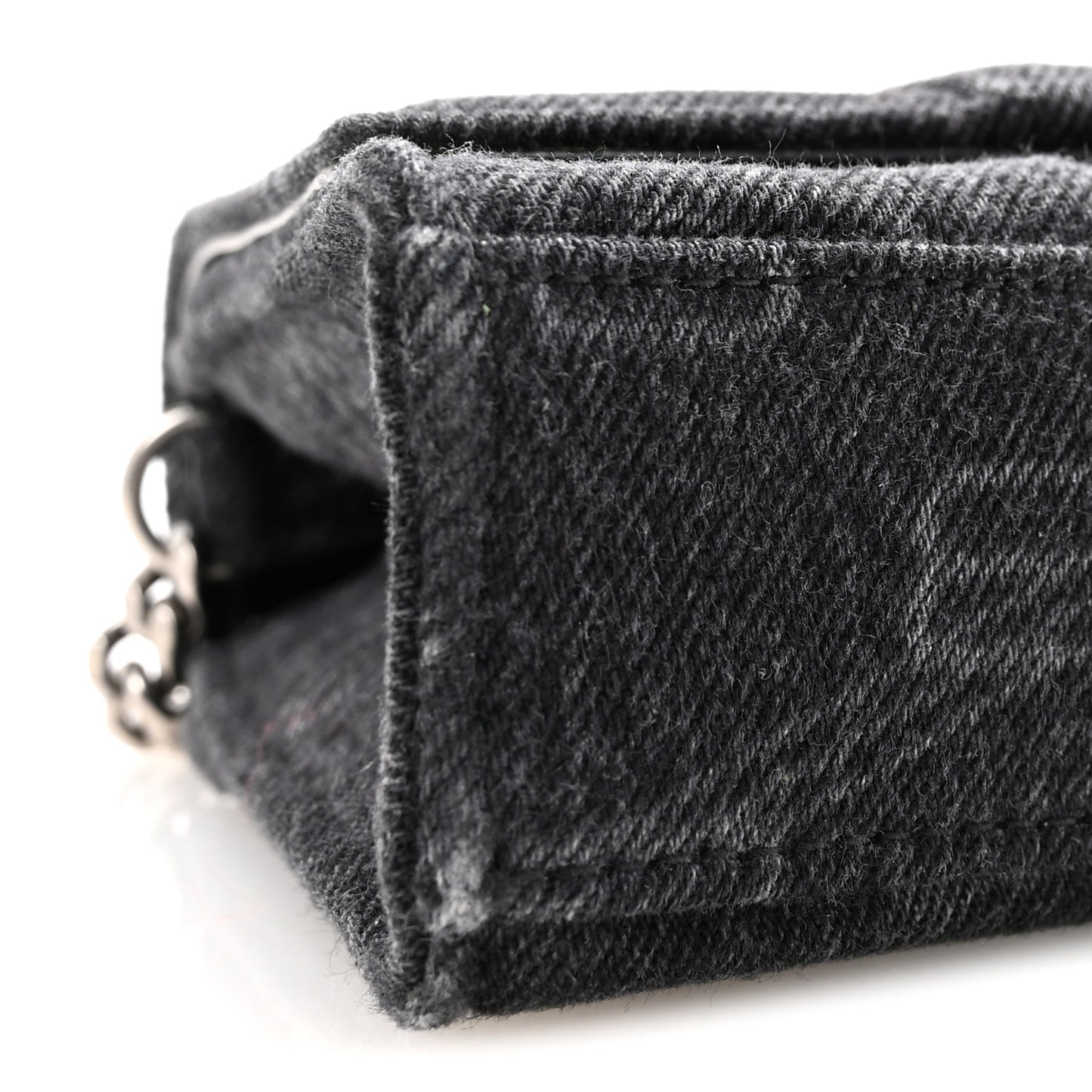 Denim BB Monogram Hourglass Chain Bag Black