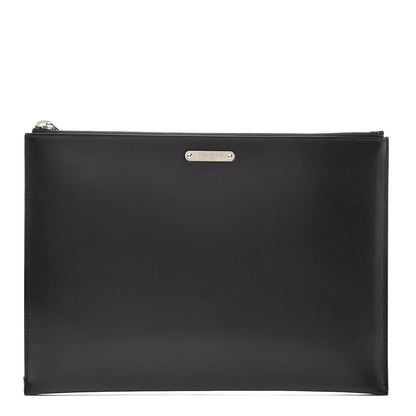 Saint Laurent Calfskin Zipped Clutch Black 1 of 8