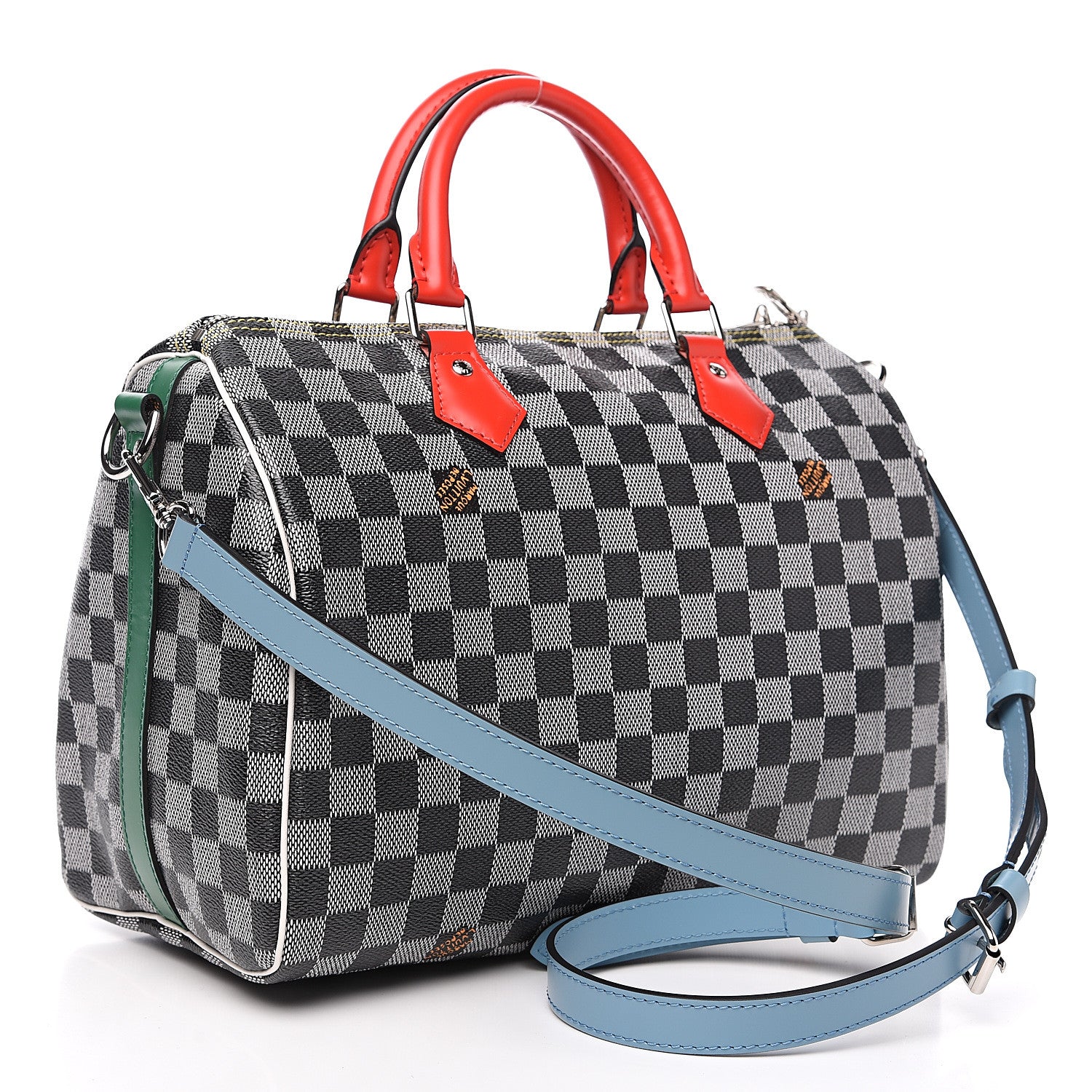 Louis Vuitton Damier Speedy Bandouliere 30 Black White 2 of 9