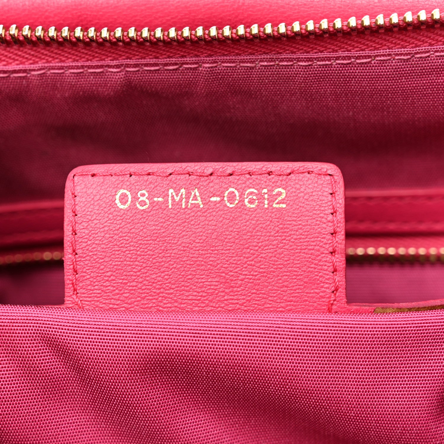 Christian Dior Lambskin Cannage Medium Granville Tote Fuchsia 9 of 15