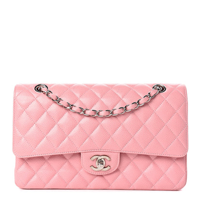 Chanel Caviar Quilted Medium Double Flap Pink 1 of 17