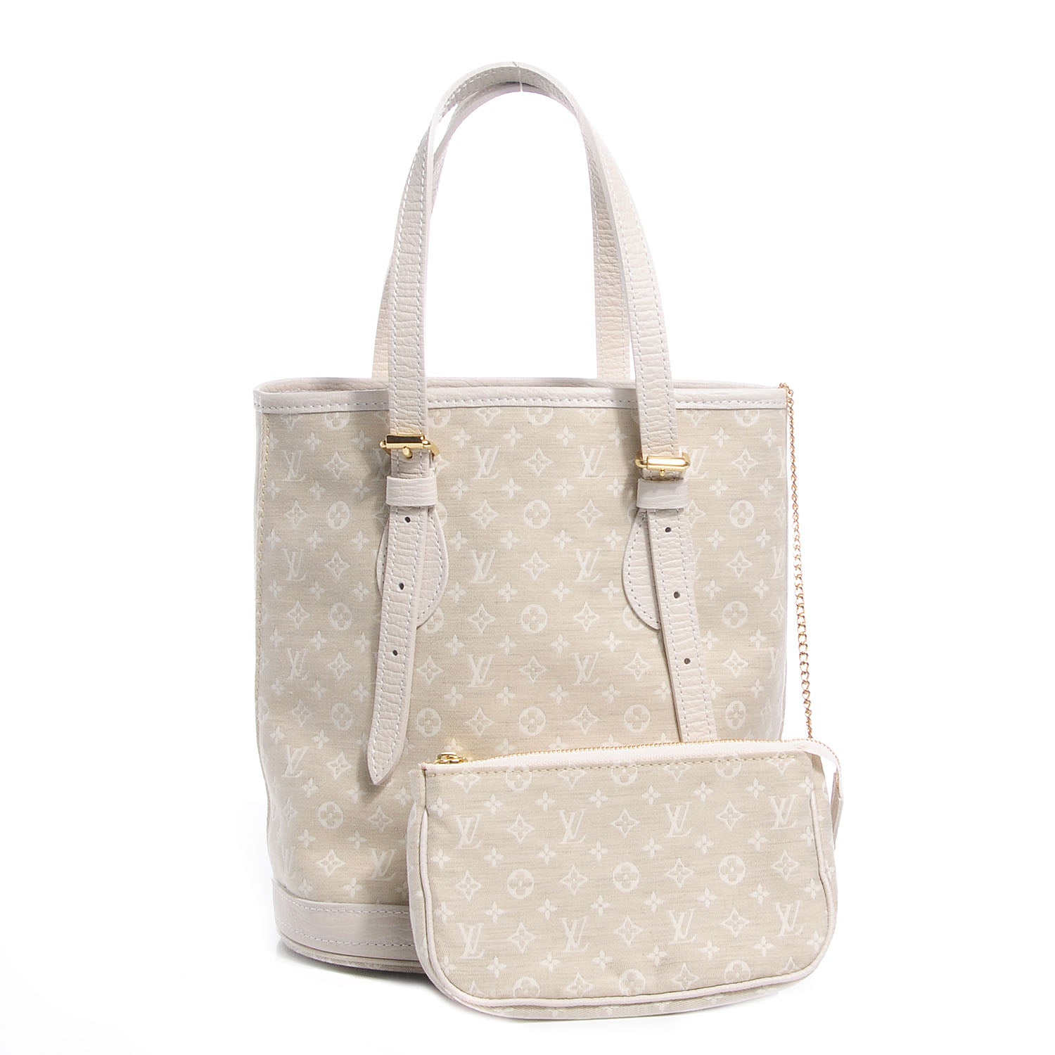 Louis Vuitton Mini Lin Monogram Bucket Bag Dune 1 of 11