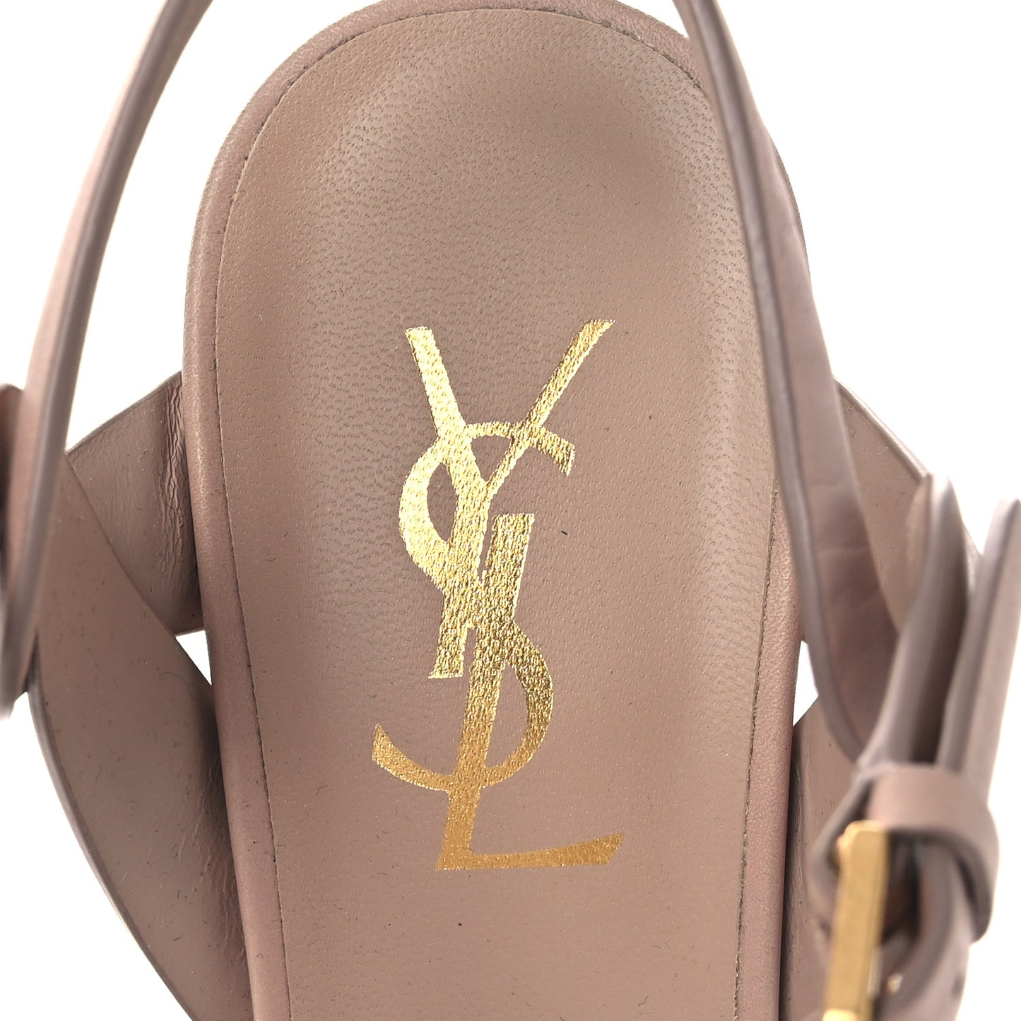 Calfskin Tribute 105 Platform Sandals 37 Nude