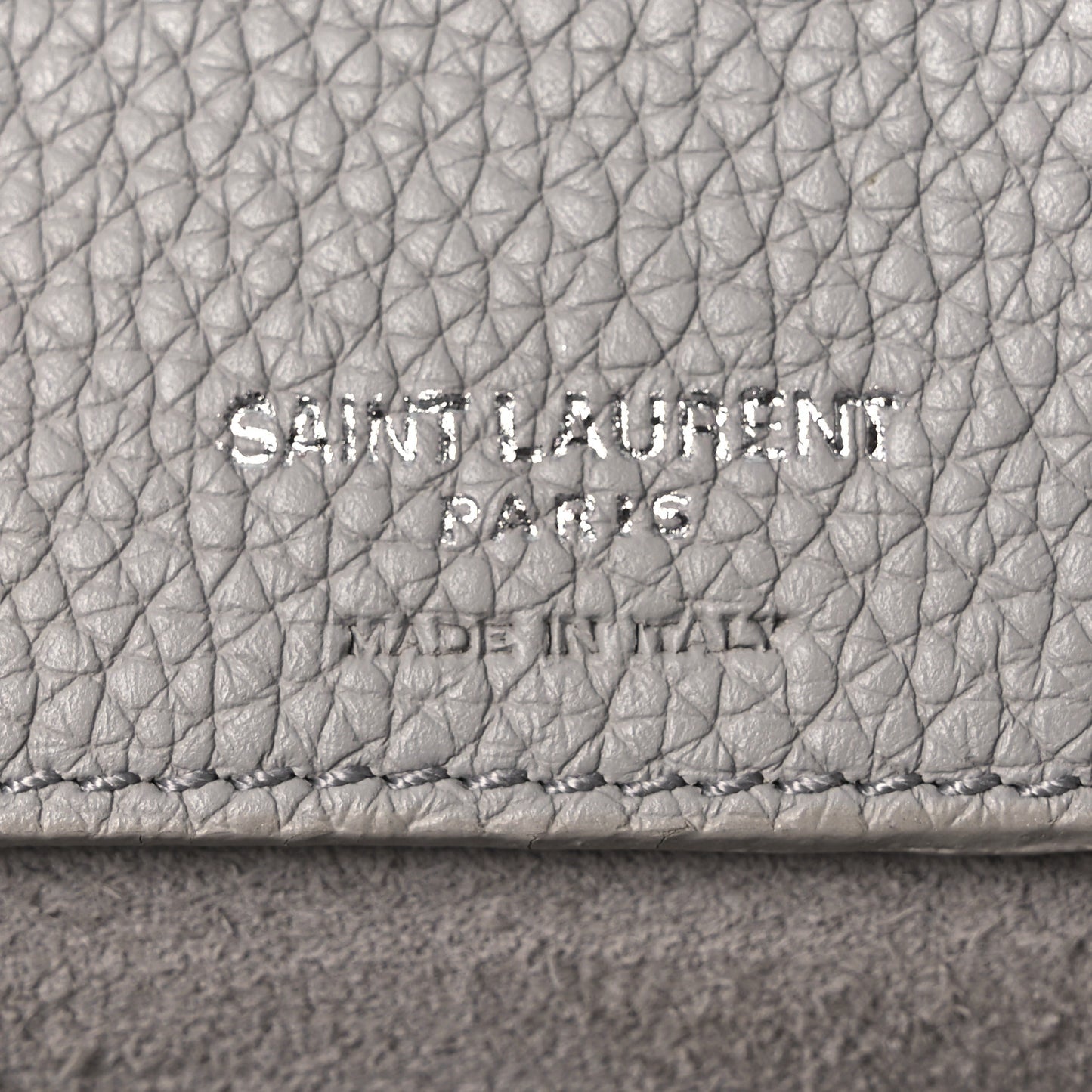 Grained Calfskin Small Supple Sac De Jour Grey