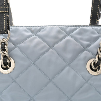 Prada Tessuto Nylon Impunturato Quilted Shopping Tote Pervinca 8 of 13