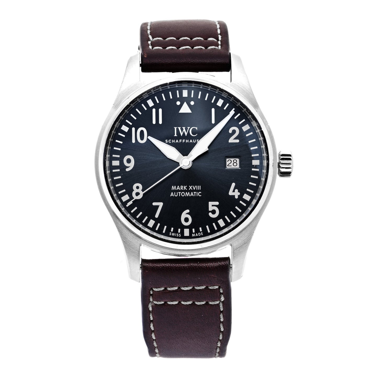 Stainless Steel Calfskin 40mm Pilot Mark XVIII Edition Le Petit Prince Automatic Watch Blue IW327010
