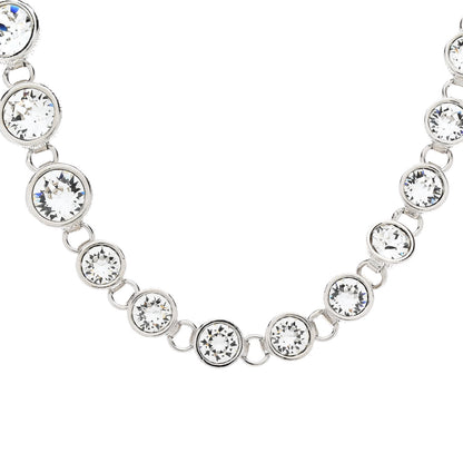Chanel Pearl Crystal CC Choker Necklace Silver Pearly White 4 of 7