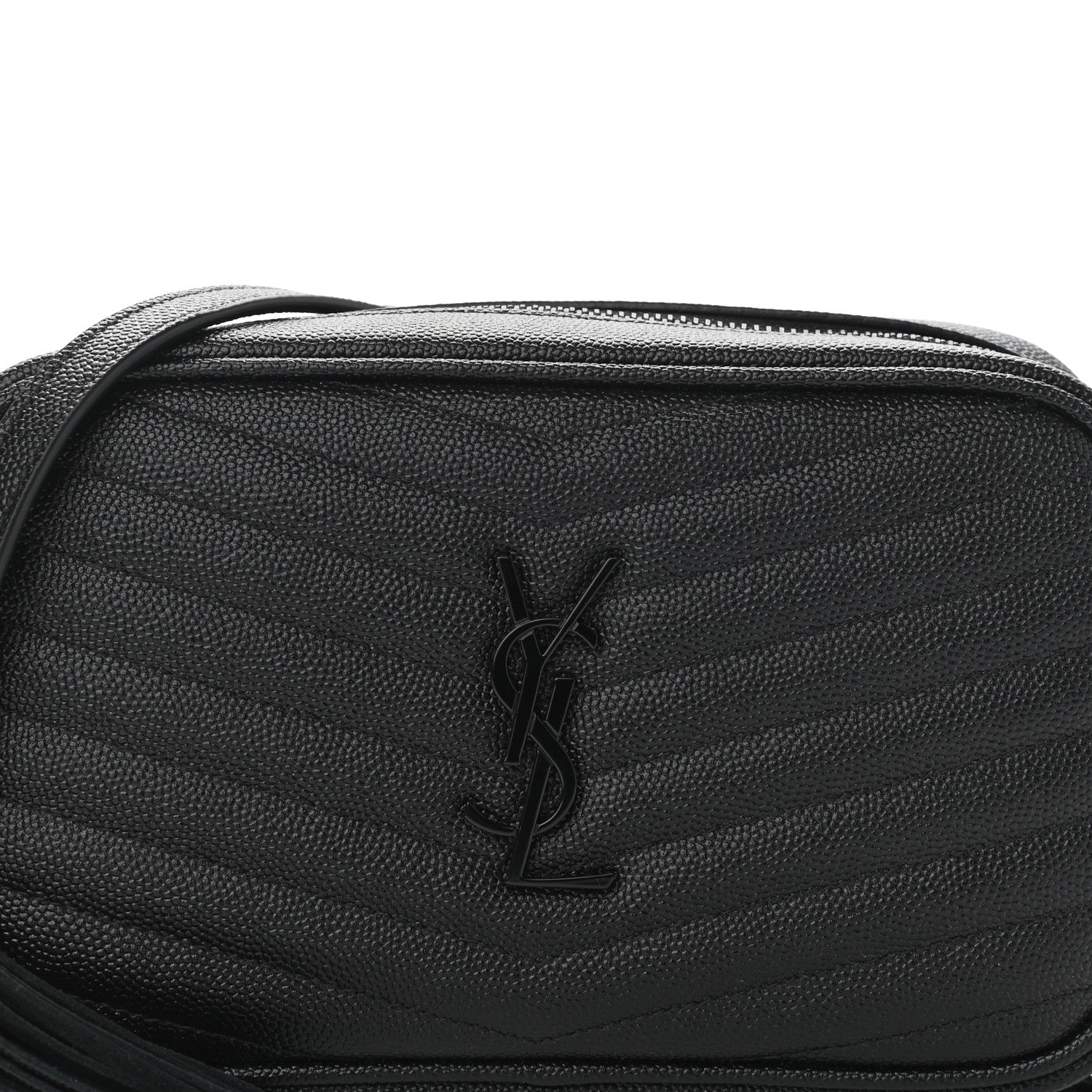 Saint Laurent Grain De Poudre Matelasse Monogram Mini Lou Camera Bag Black 6 of 9