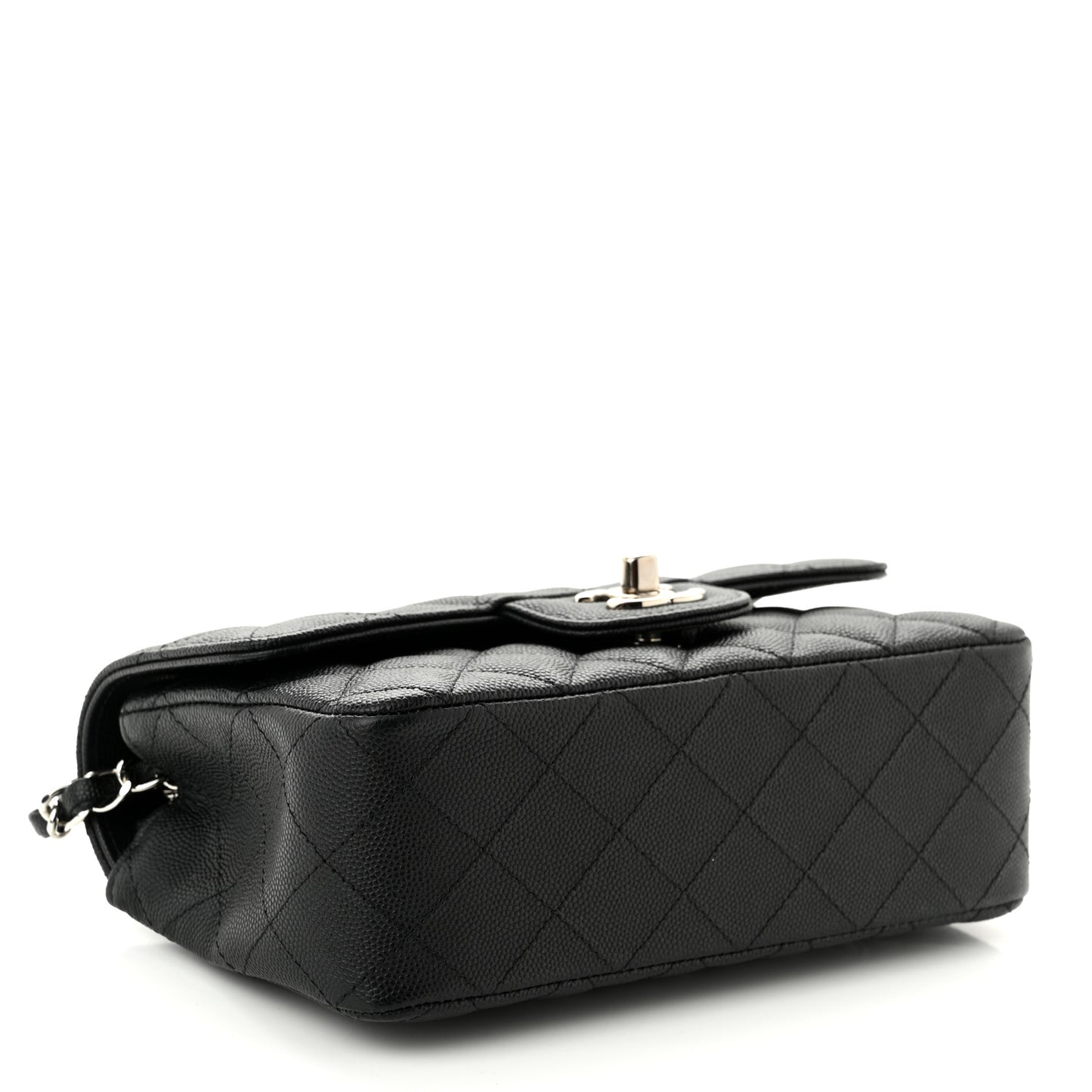 Caviar Quilted Mini Rectangular Flap Black