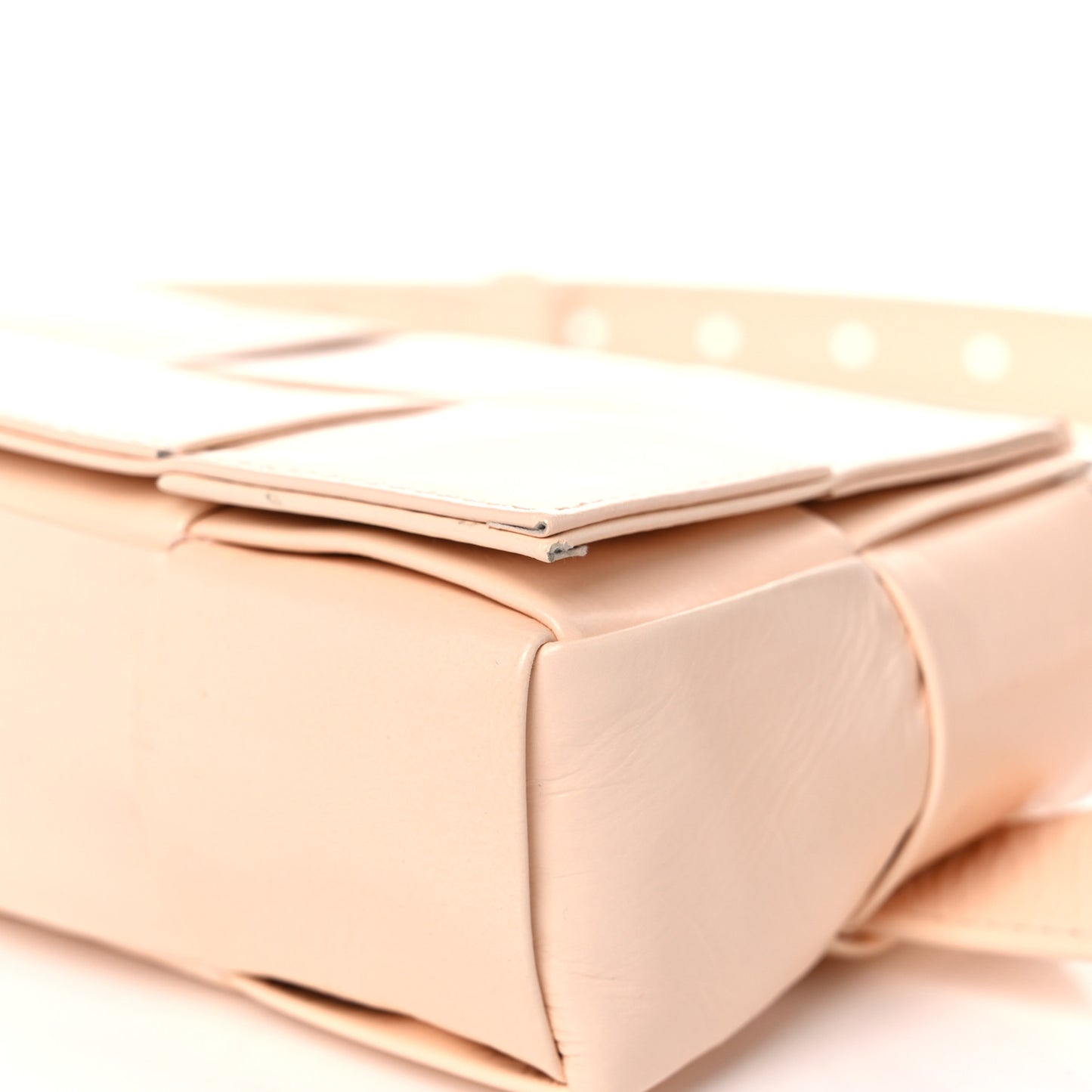 Paper Calfskin Intrecciato Cassette Belt Bag Melon Washed
