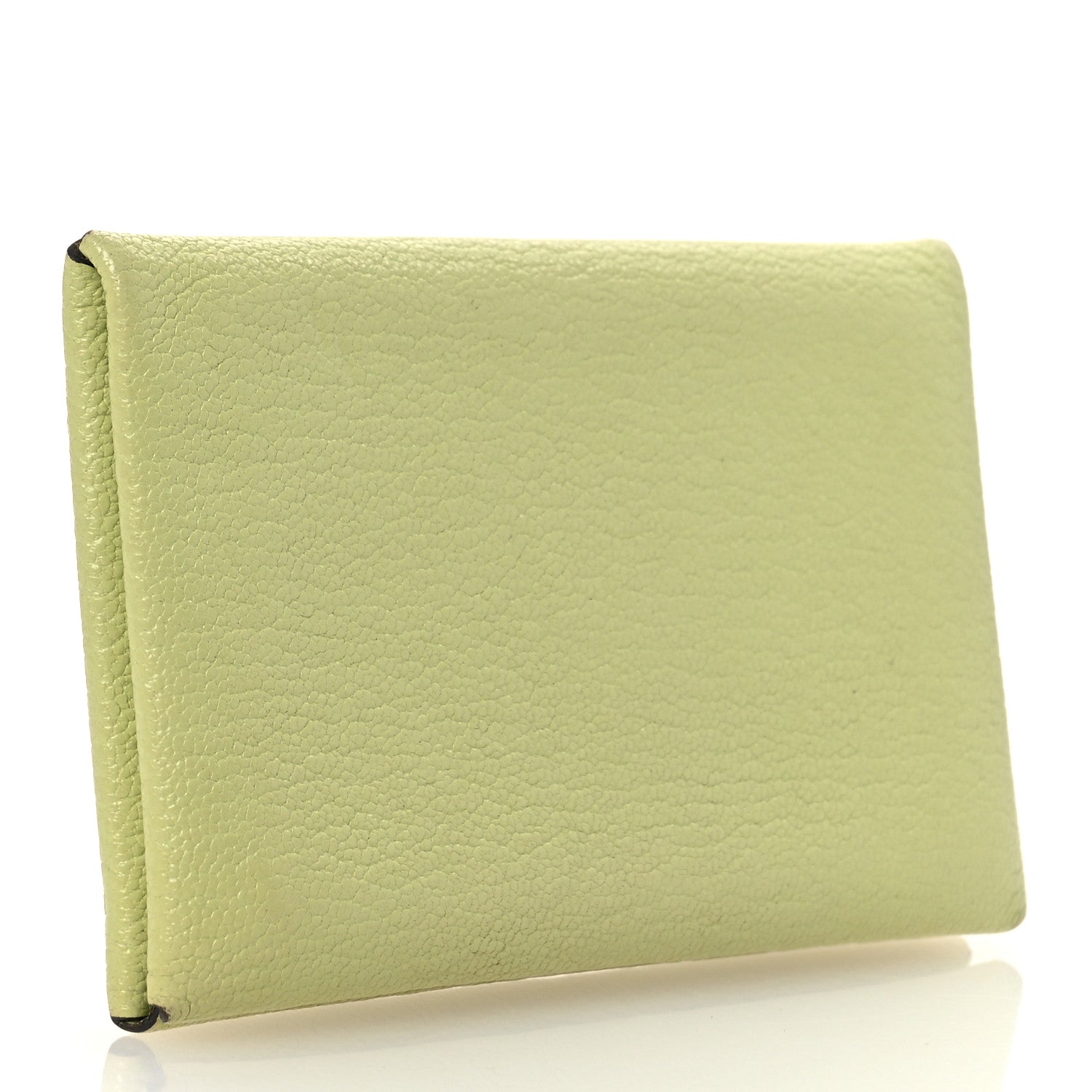 Hermes Chevre Mysore Calvi Card Case Jaune Bourgeon 3 of 11
