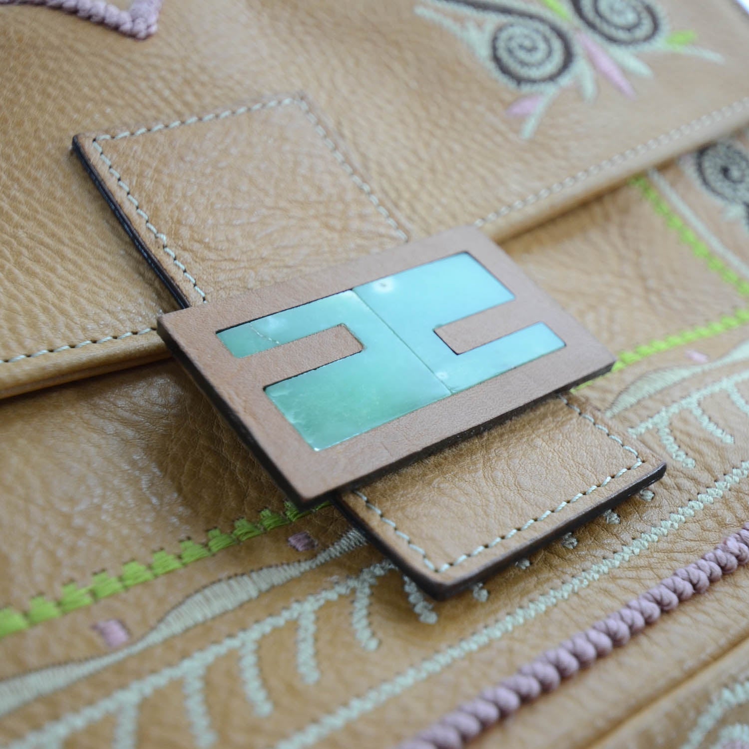 Fendi Leather Embroidered Baguette 7 of 11