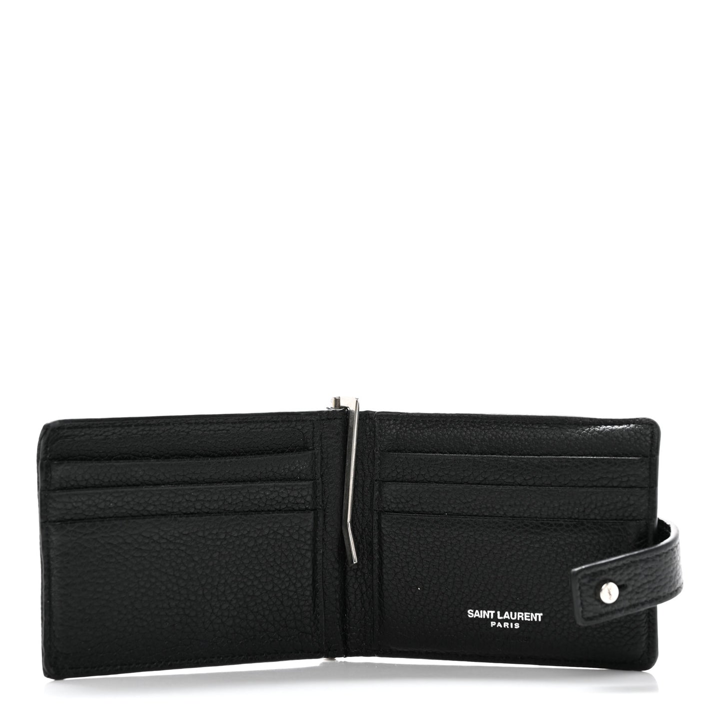 Grained Calfskin Sac De Jour Compact Wallet Black