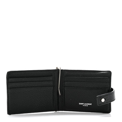 Saint Laurent Grained Calfskin Sac De Jour Compact Wallet Black 5 of 8