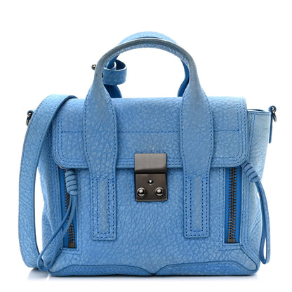 3.1 Phillip Lim Textured Calfskin Mini Pashli Satchel Azure 1 of 10