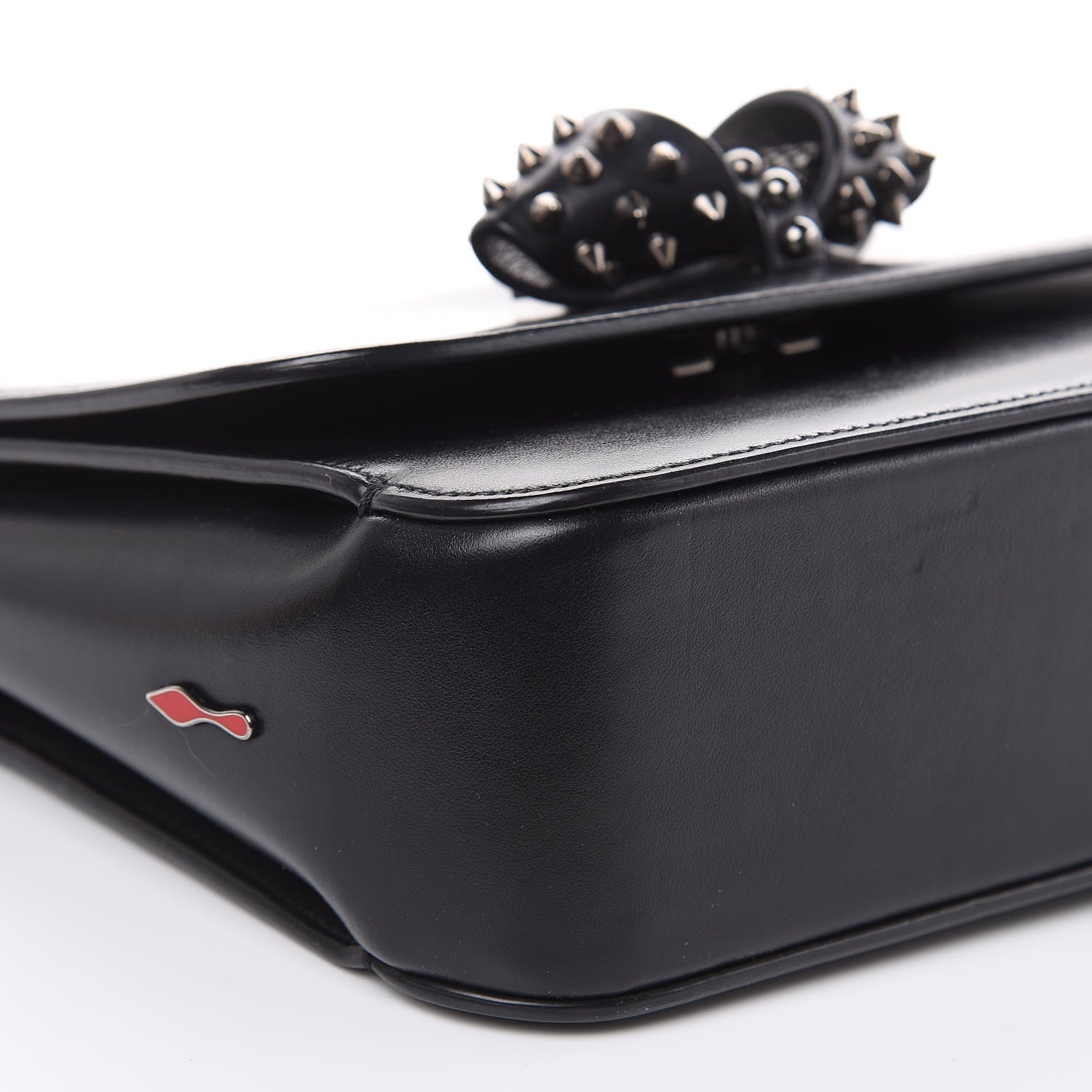 Christian Louboutin Calfskin Small Sweety Charity NV Shoulder Bag Black 7 of 15