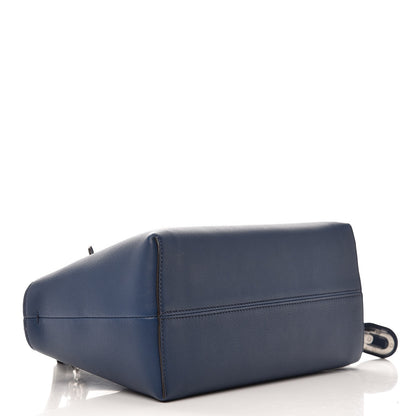 Fendi Vitello Dolce Chain Tail Medium By The Way Boston Bag Blue 4 of 11