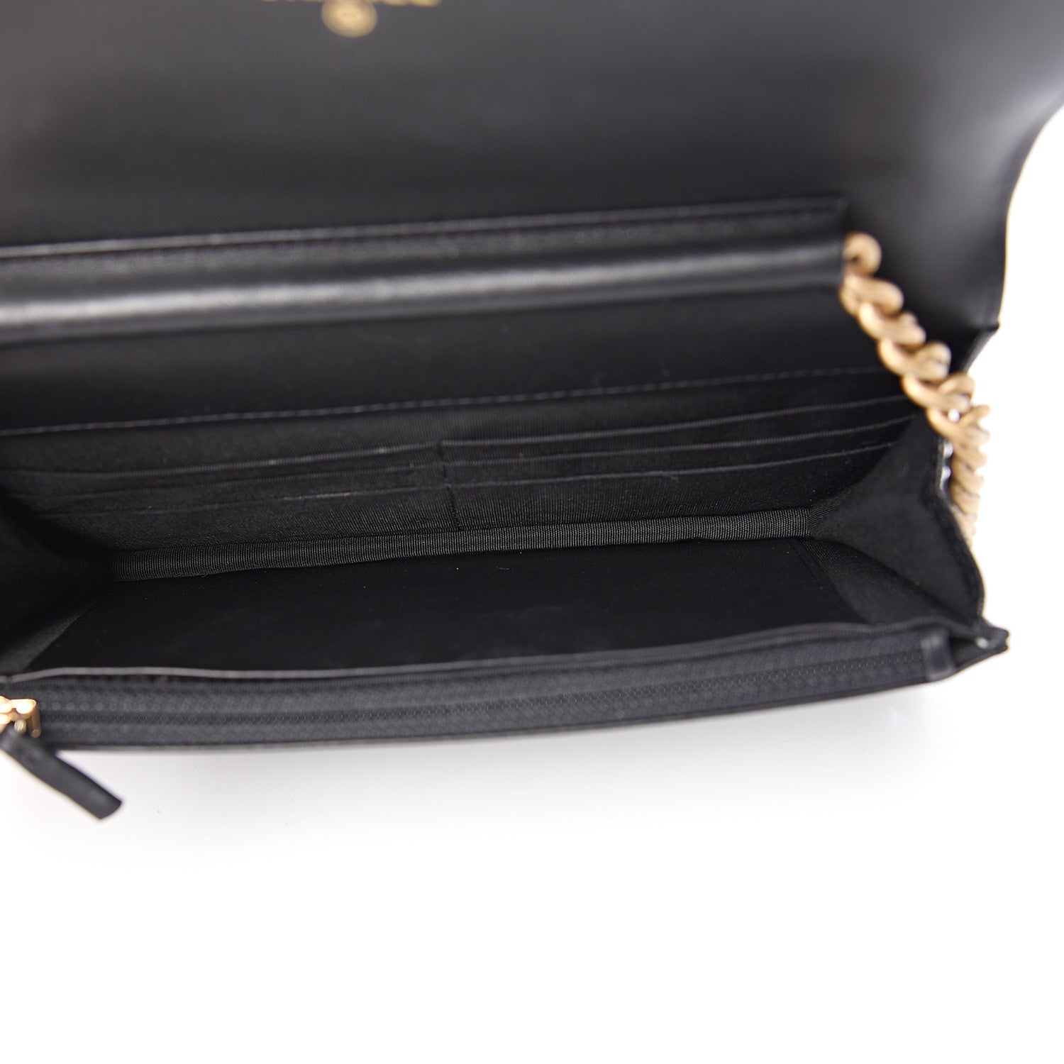 Chanel Caviar Quilted Boy Wallet On Chain WOC Black 4 of 11