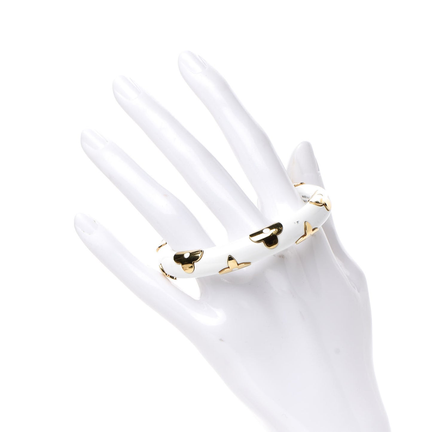Resin Daily Monogram Bracelet M White