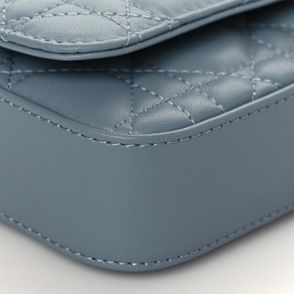Christian Dior Lambskin Cannage Dior Talk Phone Pouch Cloud Blue 8 of 10