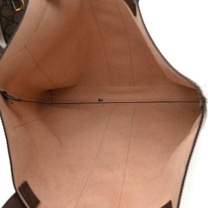 Gucci GG Supreme Monogram Web Large Ophidia Vertical Shopping Tote Brown 5 of 12