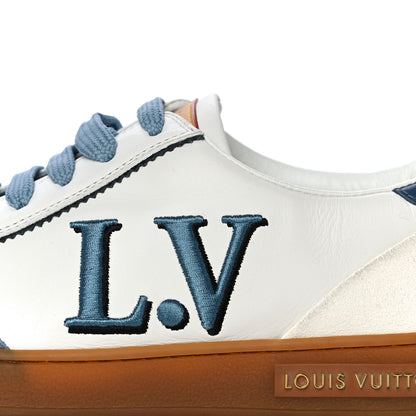 Louis Vuitton Calfskin Frontrow Sneakers 36 Blue 10 of 16