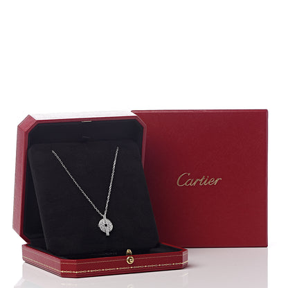 Cartier 18K White Gold Diamond Himalia Pendant Necklace 8 of 8