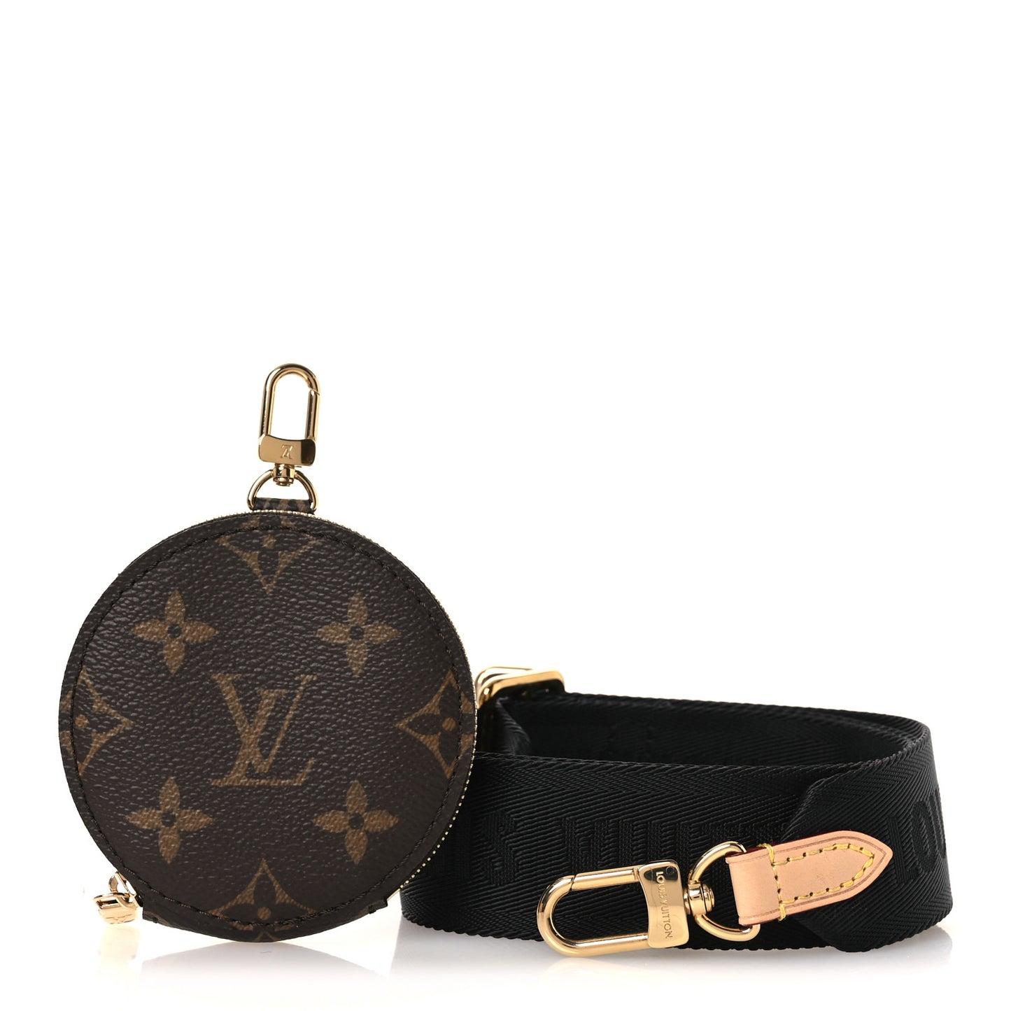 Monogram Multi Pochette Accessories Bandouliere Shoulder Strap Black
