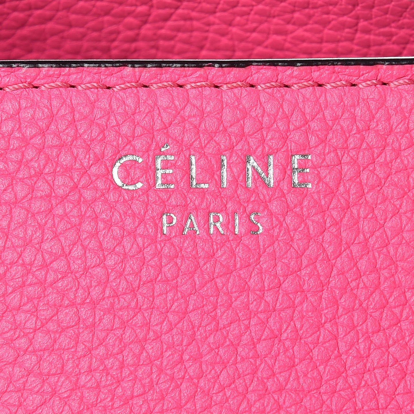 Drummed Calfskin Mini Luggage Fluo Pink