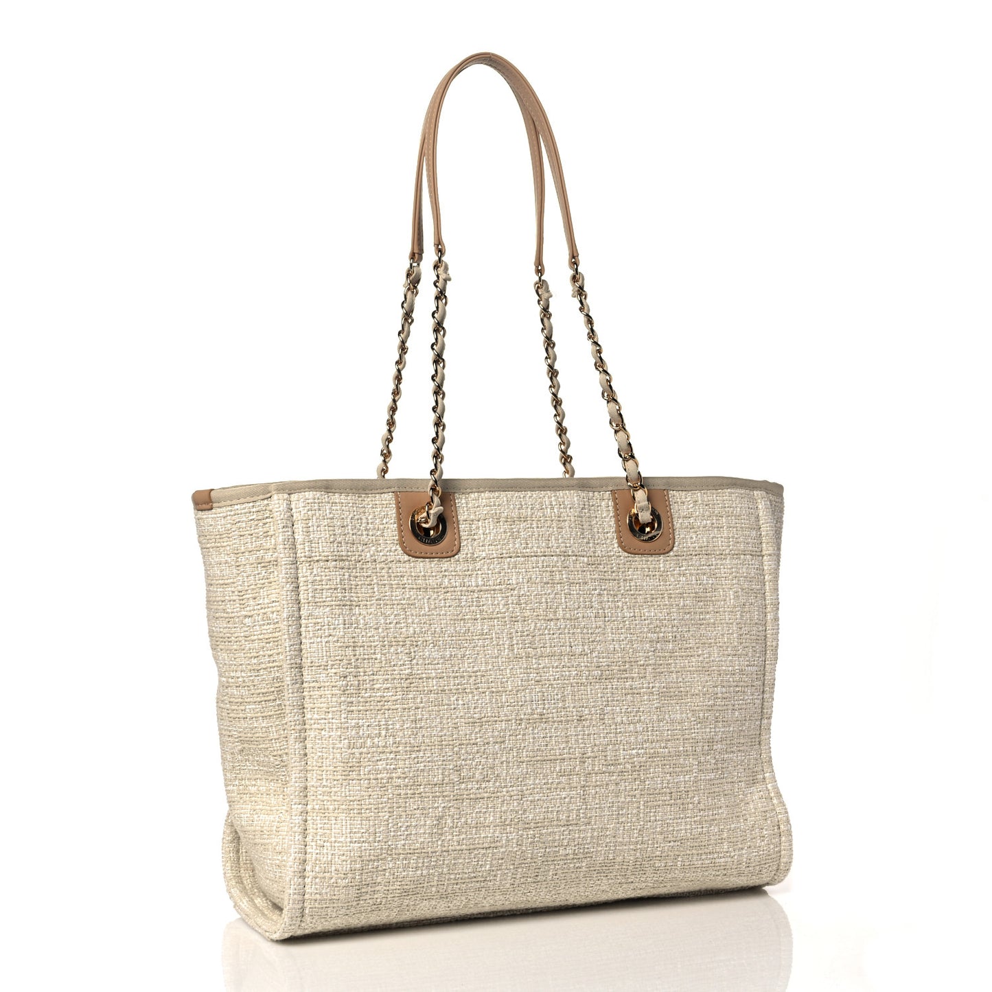 Canvas Small Deauville Tote Light Beige