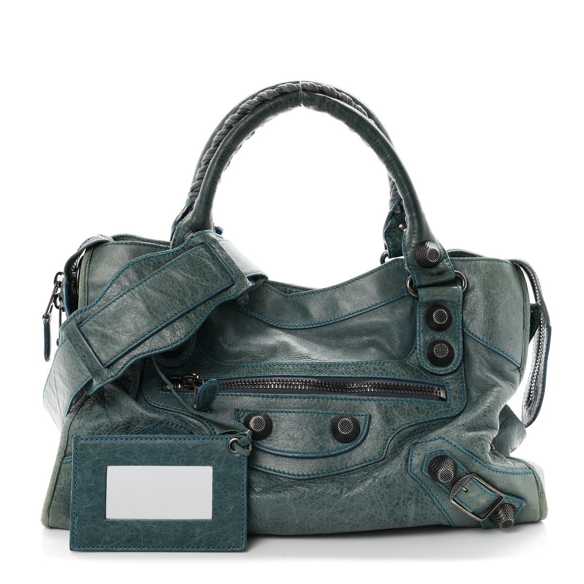 Balenciaga Chevre Giant 21 Silver Hardware City Neiman Marcus LE Bleu 3 of 13
