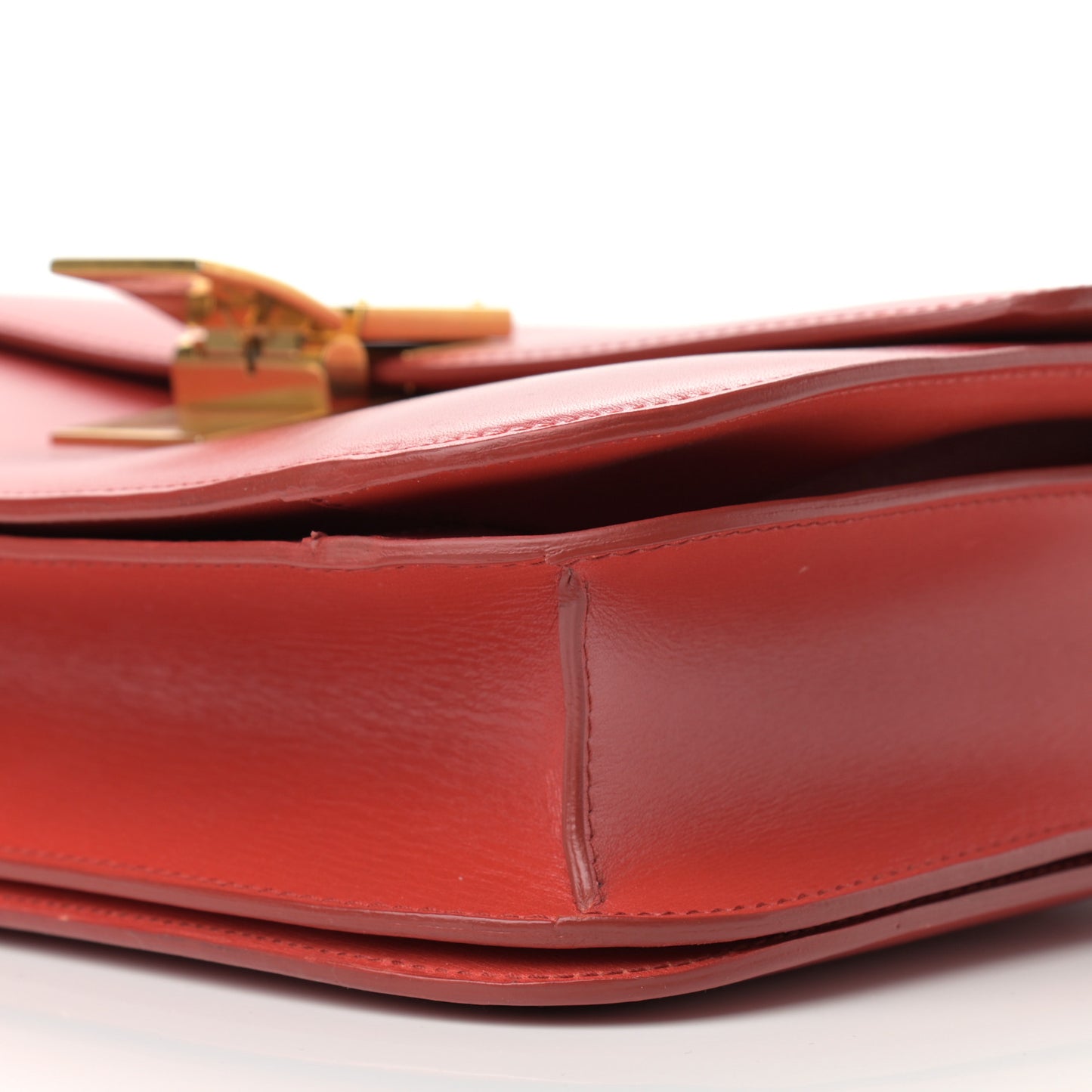 Box Calfskin Medium Classic Box Flap Bag Red