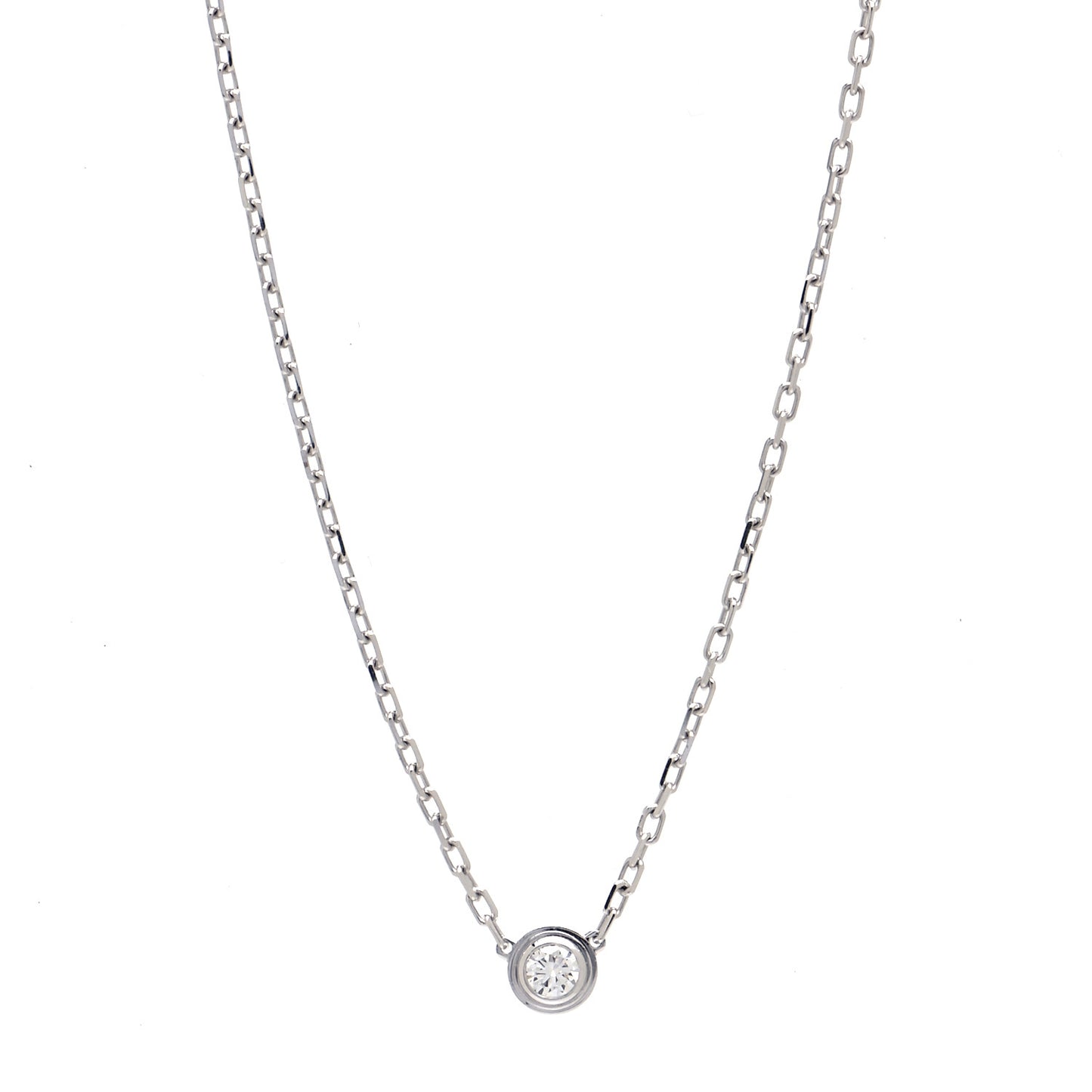 18K White Gold Diamond SM D'Amour Pendant Necklace