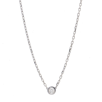 Cartier 18K White Gold Diamond SM D'Amour Pendant Necklace 1 of 5