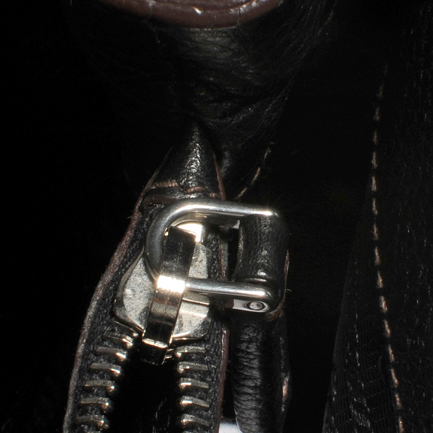Prada Vitello Daino Logo Shoulder Bag Black 9 of 10