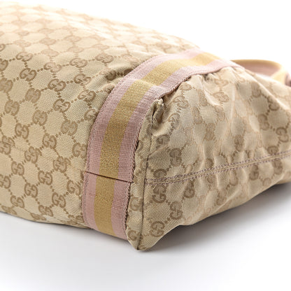 Gucci GG Monogram Medium Web Handle Vertical Tote Pink Gold 8 of 8