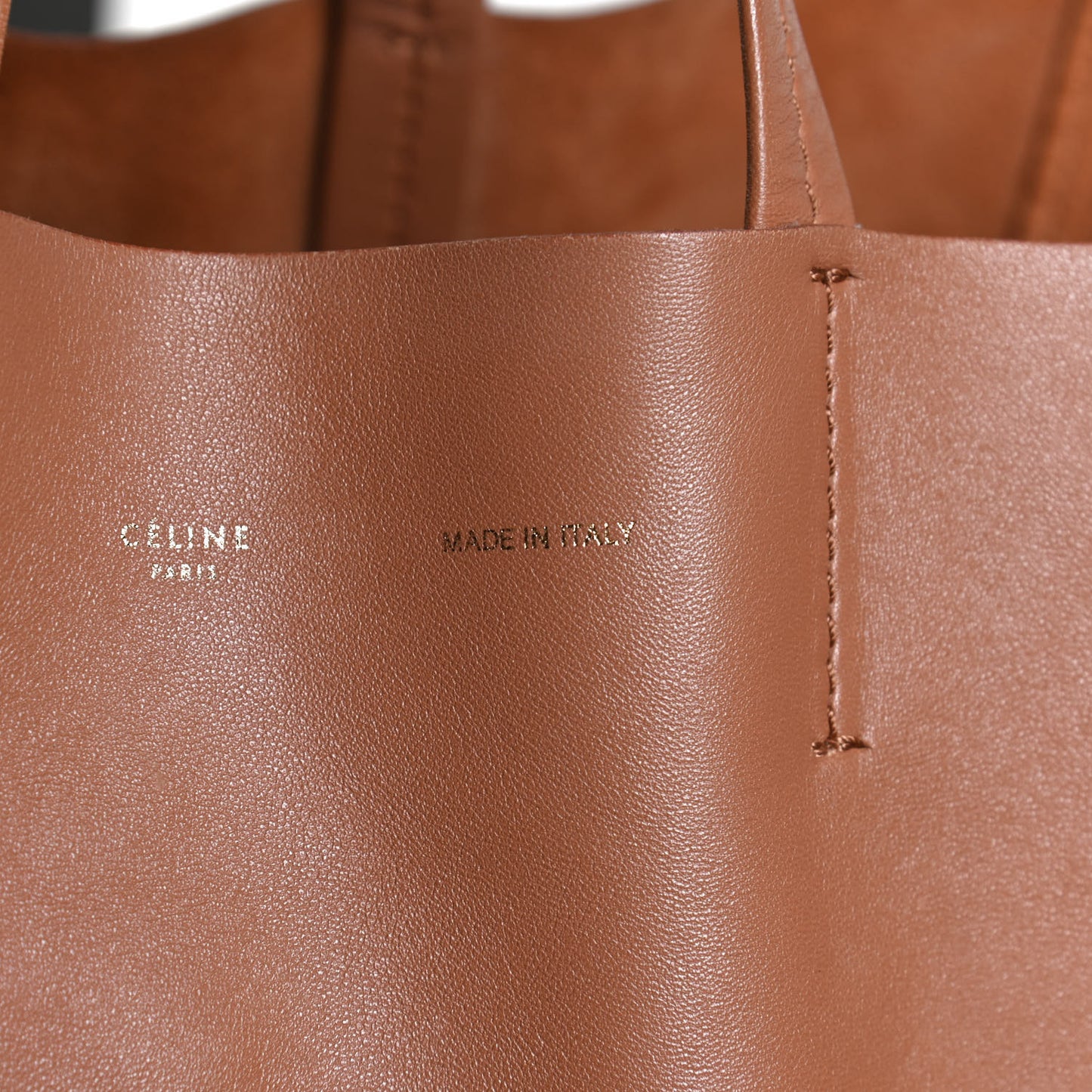Lambskin Vertical Cabas Tan