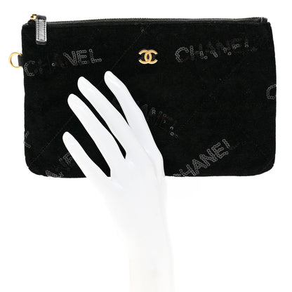 Chanel Velvet Sequin Quilted Chanel 22 Removable Pouch Black 2 of 5