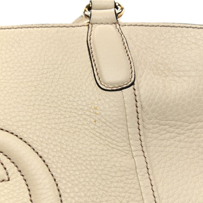 Gucci Pebbled Calfskin Small Soho Top Handle Bag Off White 12 of 20