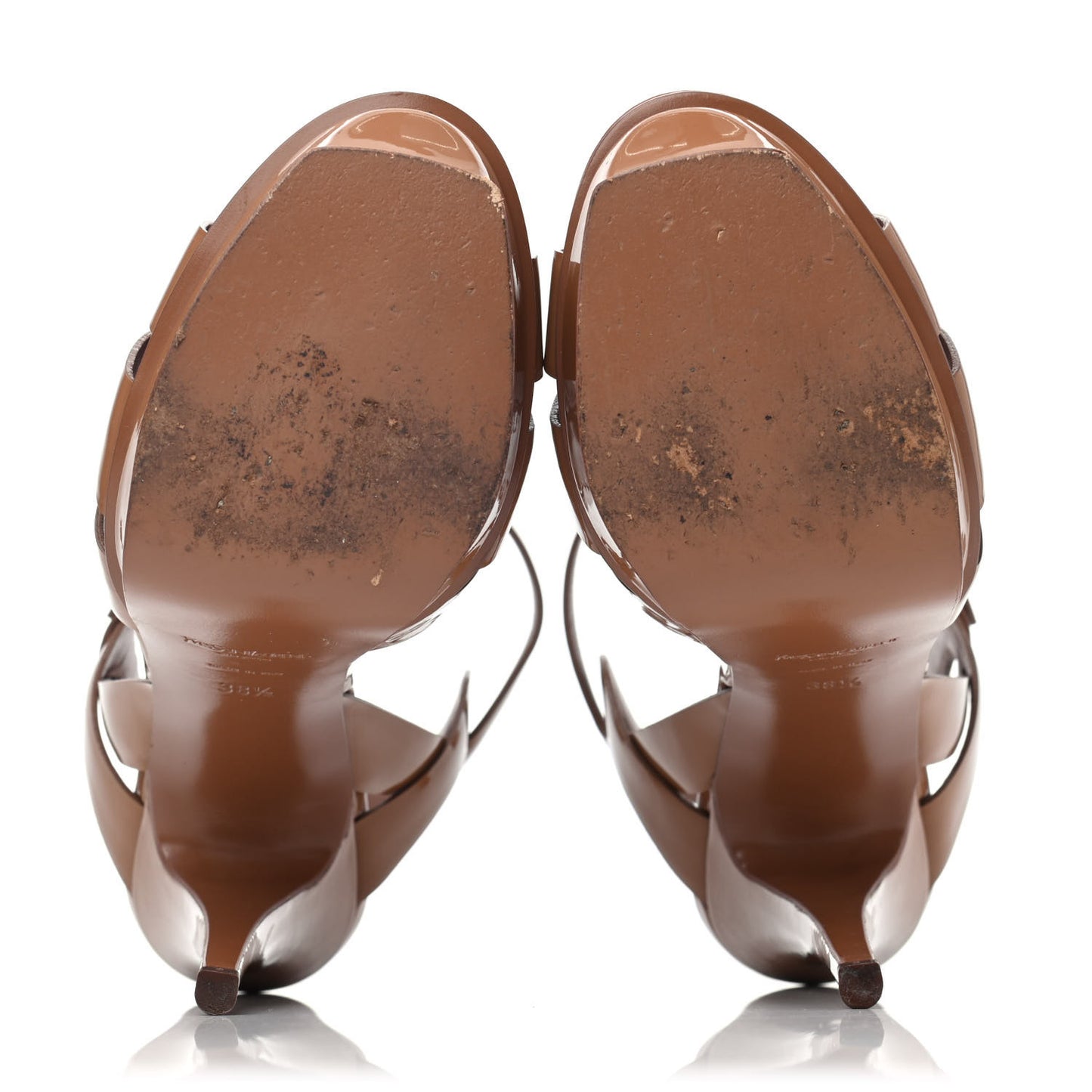 Patent Tribute 105 Platform Sandals 38.5 Soft Nude