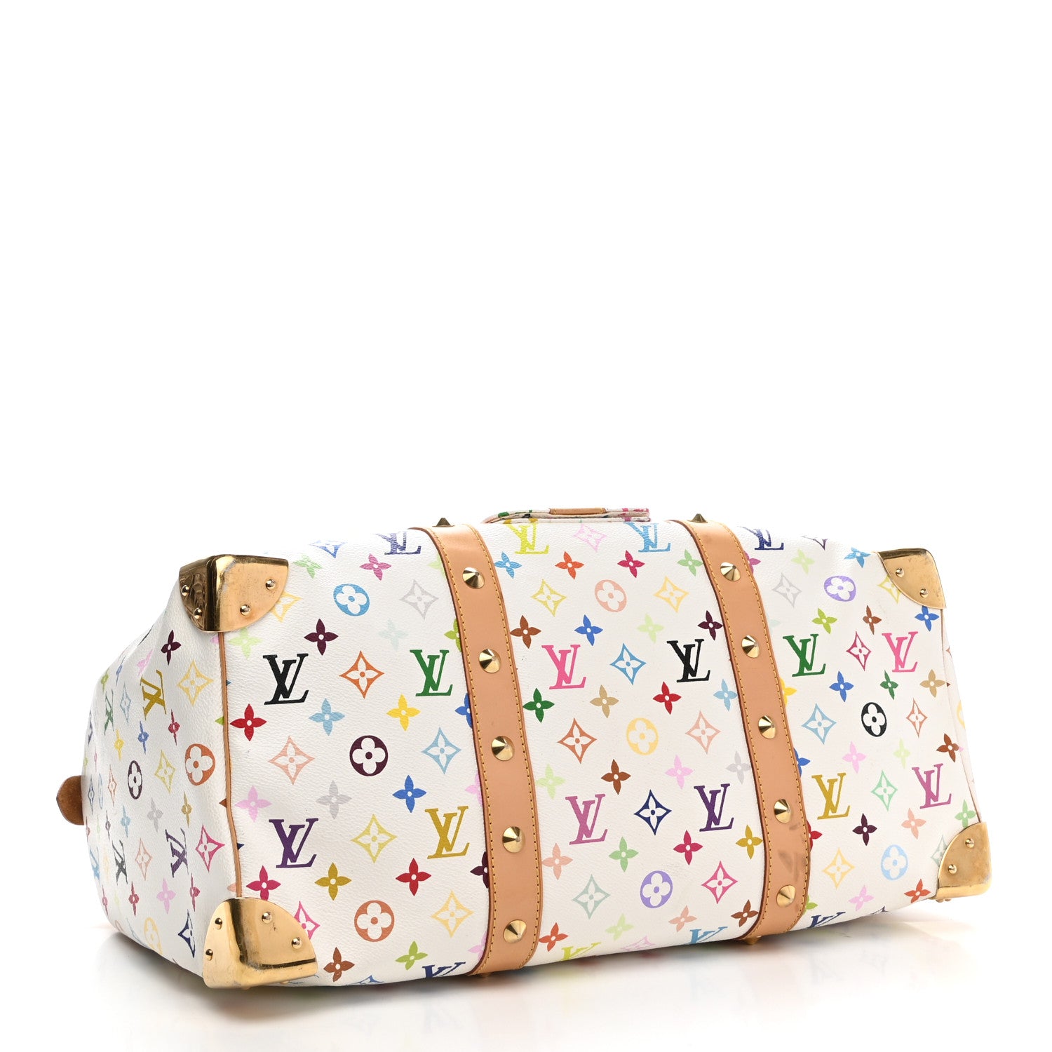 Louis Vuitton Monogram Multicolor Keepall 45 White 4 of 23
