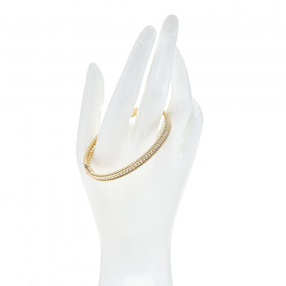 Van Cleef & Arpels 18K Yellow Gold Diamond Perlee 1-Row Bangle Bracelet M 2 of 5