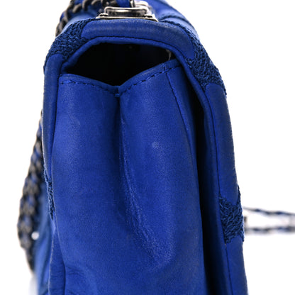 Chanel Suede Diamond Embellished Medium Single Flap Blue 14 of 18