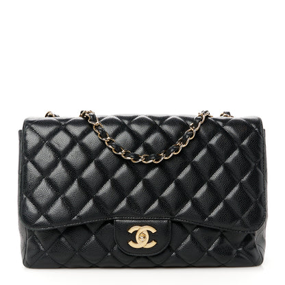 Chanel Caviar Quilted Jumbo Single Flap Black 1 of 14
