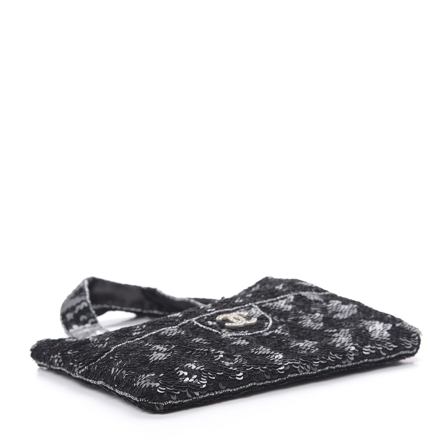 Chanel Sequin CC Evening Bag Black 4 of 12