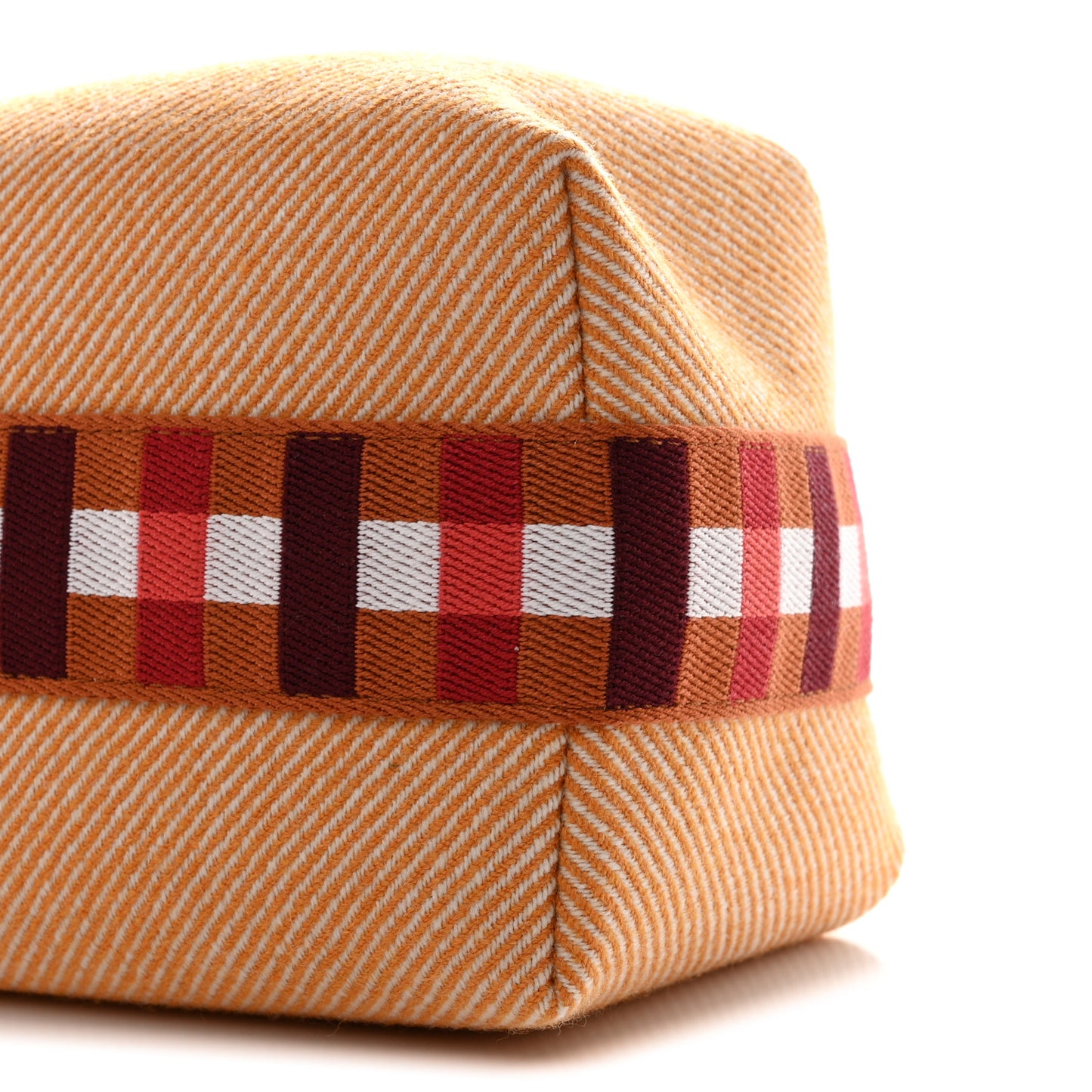 Merino Wool Small Au Carre Bride-A-Brac Pouch Fauve