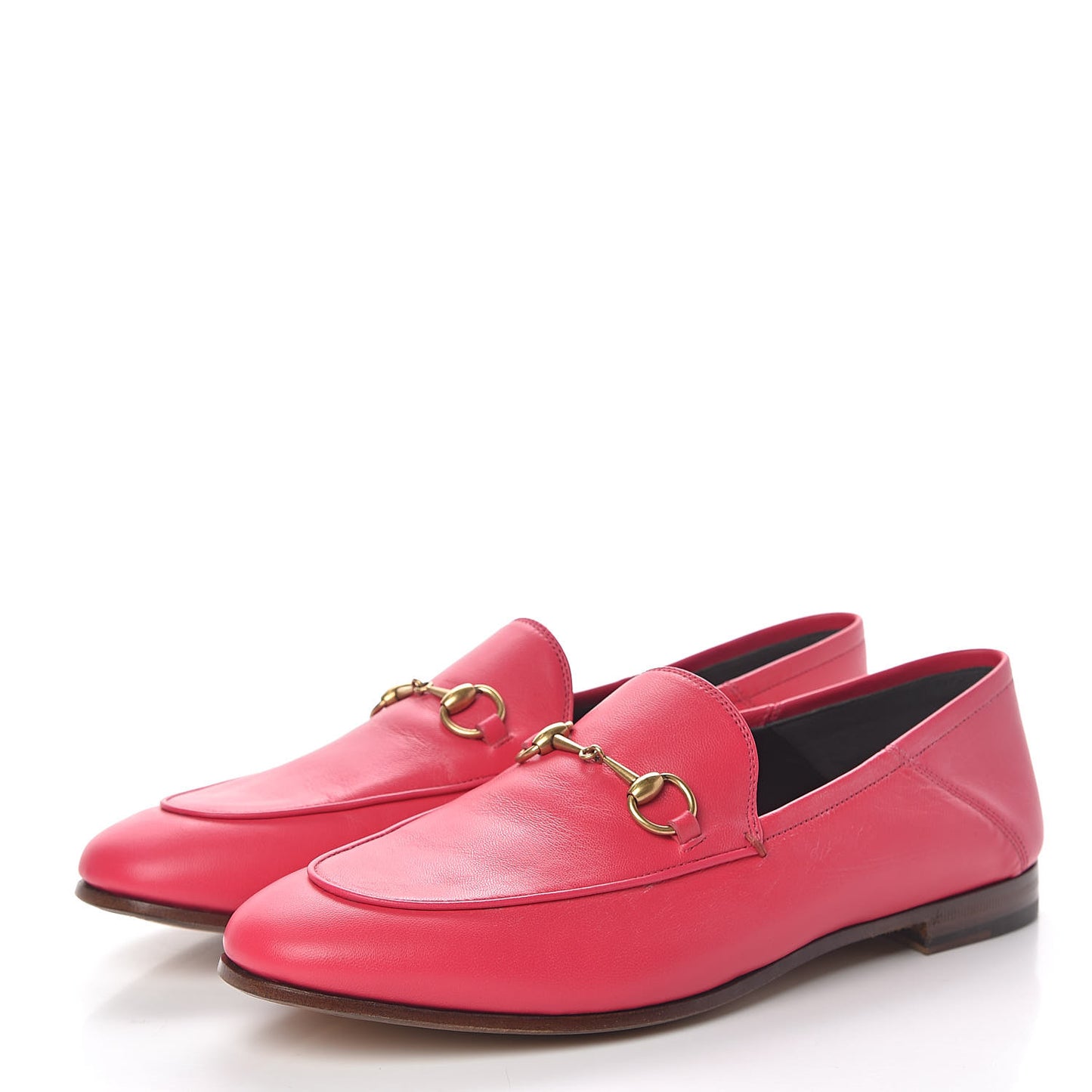 Lambskin Womens Brixton Horsebit Loafers 39.5 Hot Pink