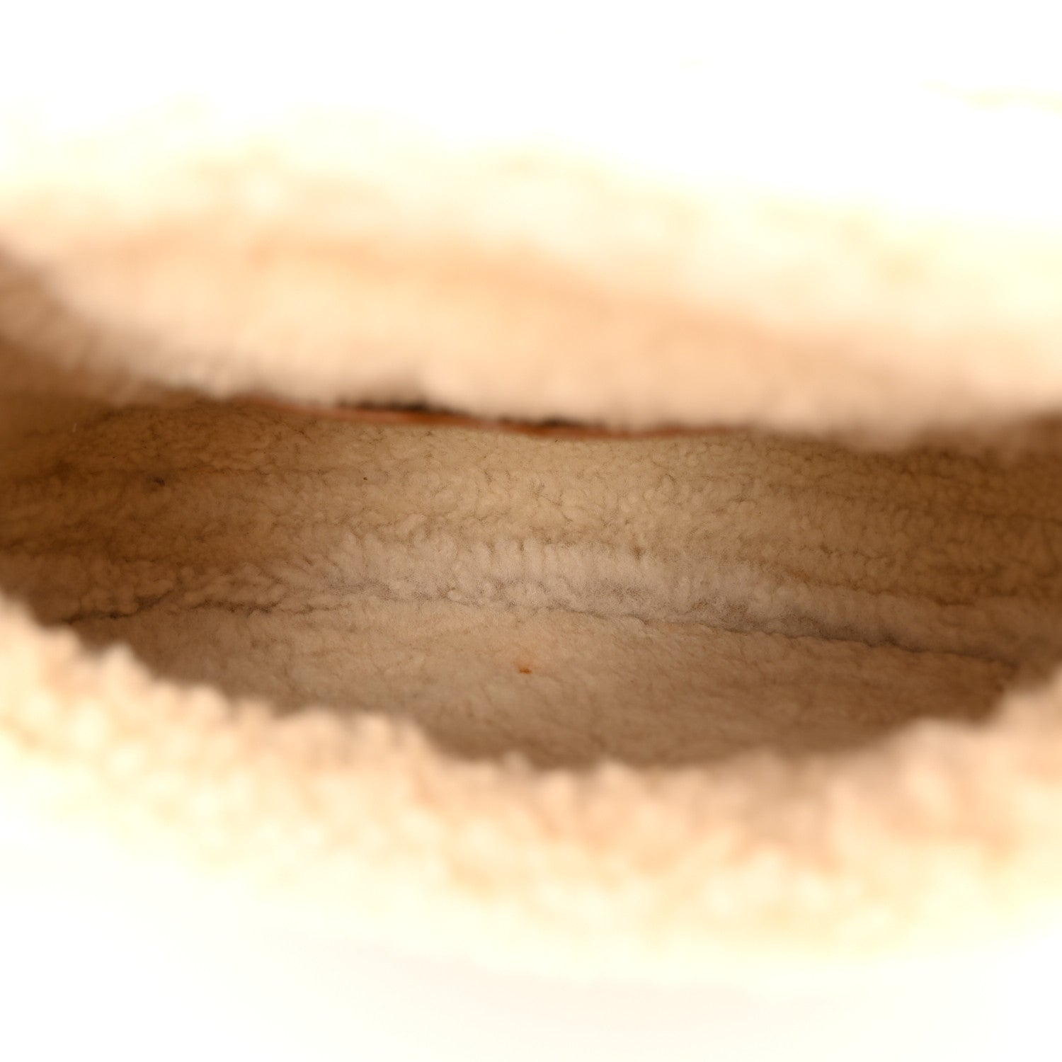 Christian Dior Suede Shearling Medium Bobby Flap Natural 5 of 9