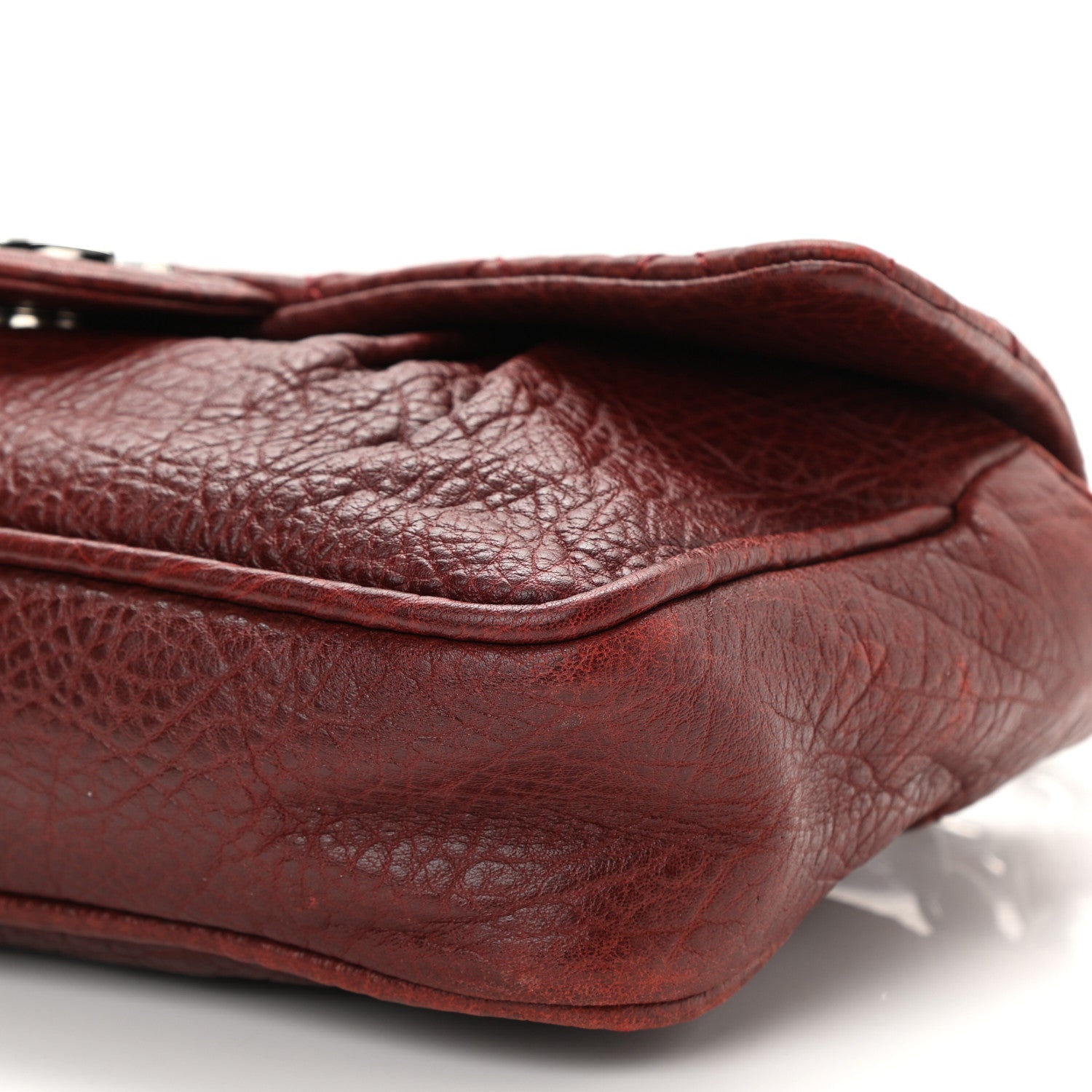 Chanel Distressed Lambskin Lady Braid Flap Burgundy 9 of 9